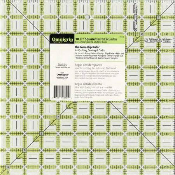 OmniGrip Non-Slip Ruler 10 1/2" X 10 1/2"