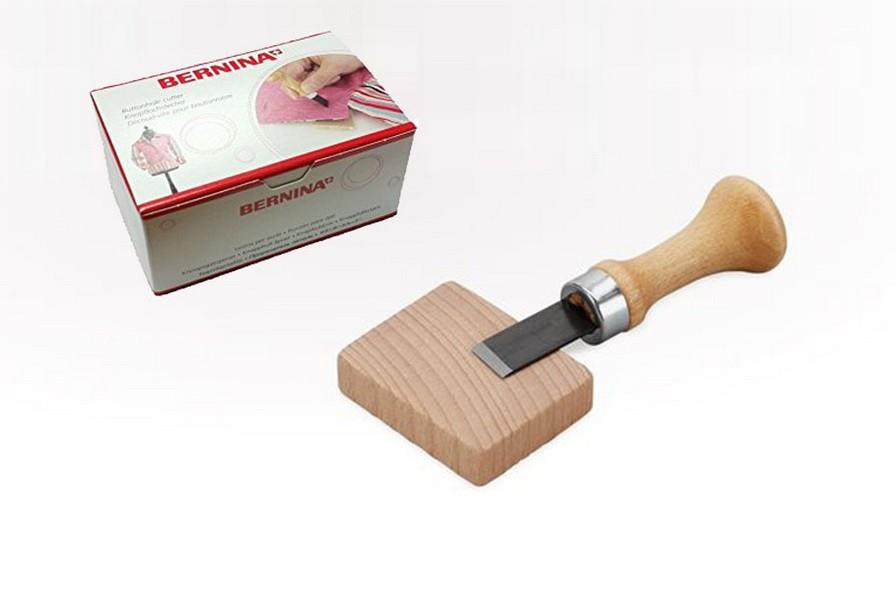 Bernina Buttonhole Cutter with Wooden Block available in Canada at The Quilt Store