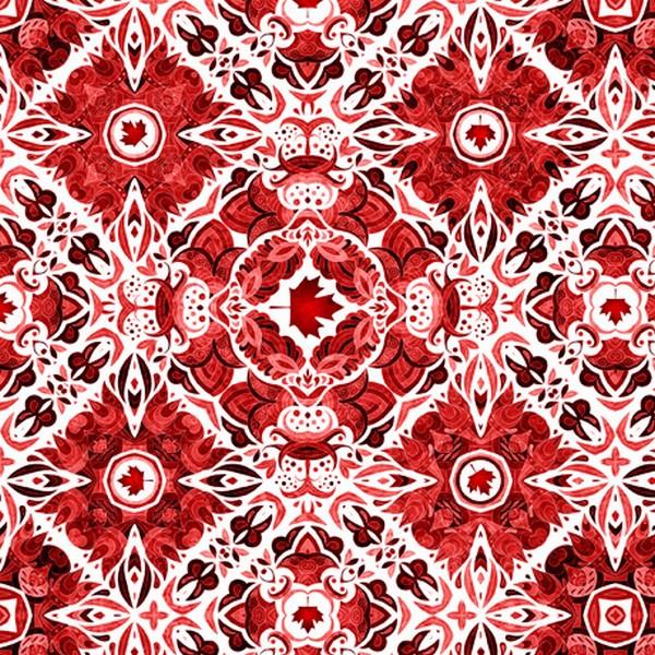 The Great White North Maple Leaf Medallion by Dan Morris for QT Fabrics available in Canada at The Quilt Store