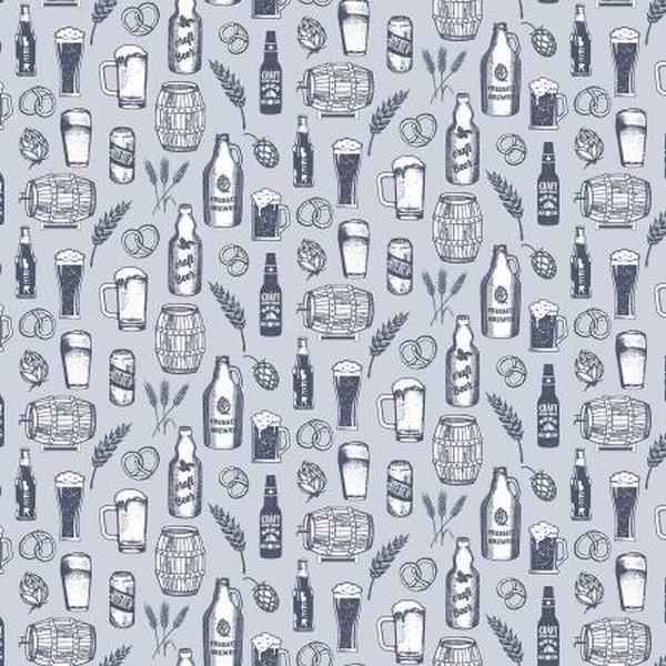 Chop It Like it's Hot Beer Fabric by Dear Stella available in Canada at The Quilt Store