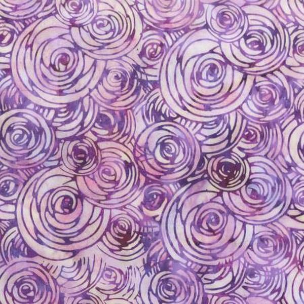 Winter Lavender Roses Batik by Jacqueline de Jonge for Anthology Fabrics available in Canada at The Quilt Store