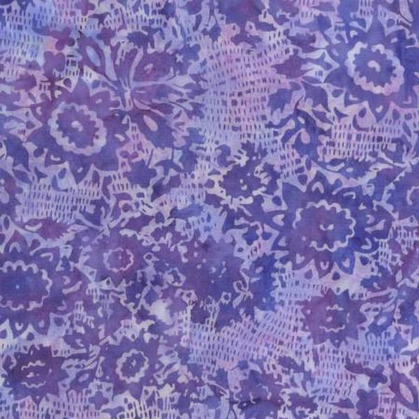 Winter Lavender Sashiko Blue Batik by Jacqueline de Jonge for Anthology Fabrics available in Canada at The Quilt Store