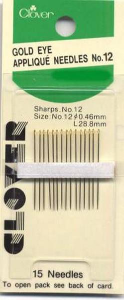 Clover Gold Eye Quilting Needles available in Canada at The Quilt Store