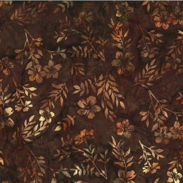 Havanah Flowers & Leaves Batik by Hoffman International Fabrics available in Canada at The Quilt Store