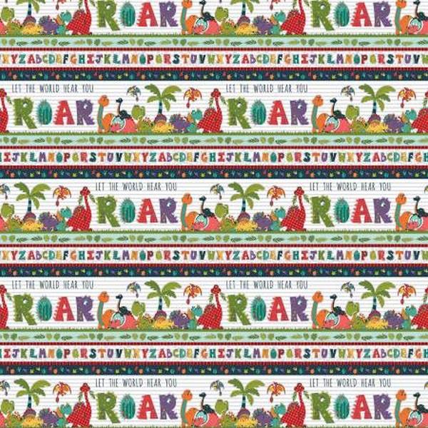Born to Roar Border Panel by Leanne Anderson & Kathy Kuebler for Henry Glass & Co. available in Canada at The Quilt Store
