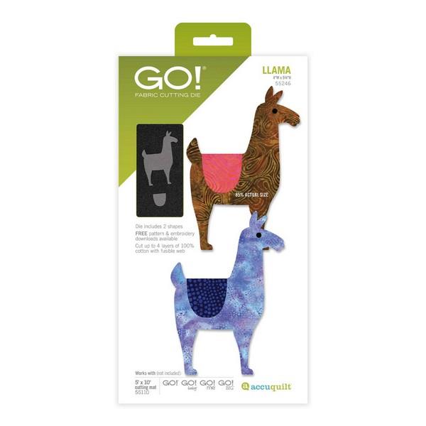 AccuQuilt GO! Llama Fabric Cutting Die available in Canada at The Quilt Store