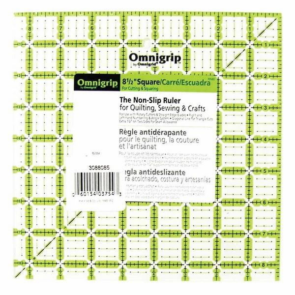Omnigrip 8 1/2" x 8 1/2" Non-slip Ruler