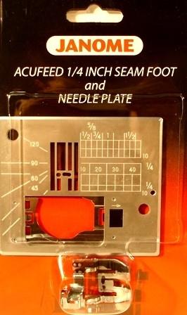 Janome Acufeed 1/4" Seam Foot and Needleplate