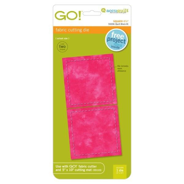AccuQuilt Go! Fabric Cutting Die Square 3 1/2"