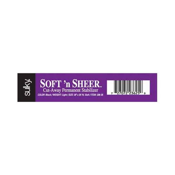 Sulky Cut-Away Soft 'n Sheer Black Stabilizer