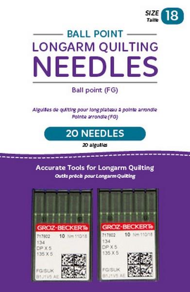 Handi Quilter Longarm ball poing needles size 18 available in Canada at The Quilt Store