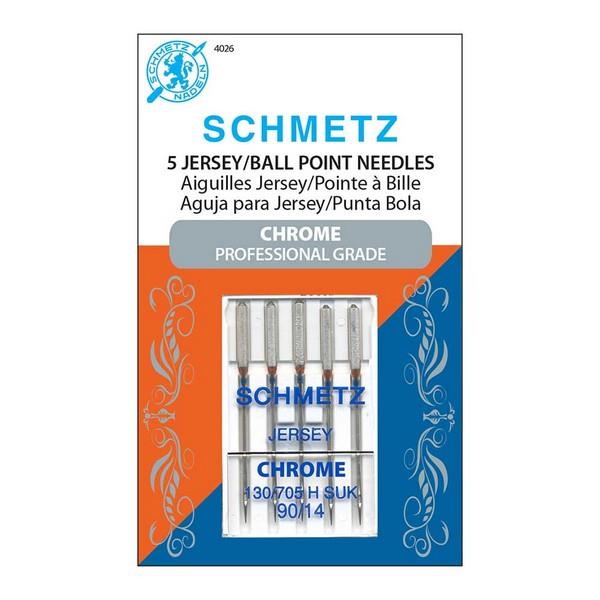 Schmetz Chrome Jersey/Ball Point Needles 90/14 5 Count