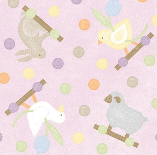 Little Chicks Flannel Pull Toys Purple