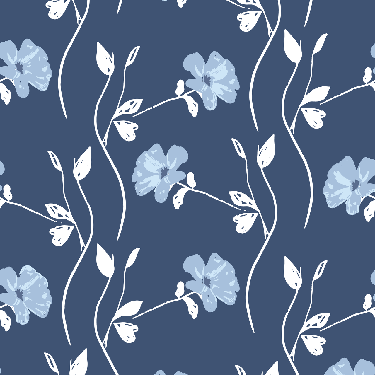 Garden Walk  Flower Trellis Blue