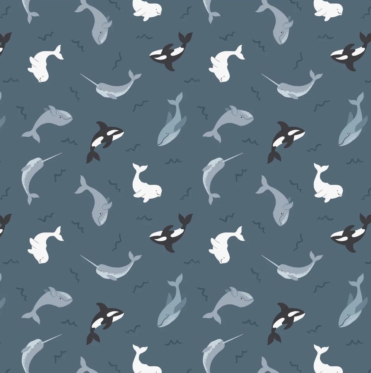 Small Things Polar Animals Whales on Dark Ocean