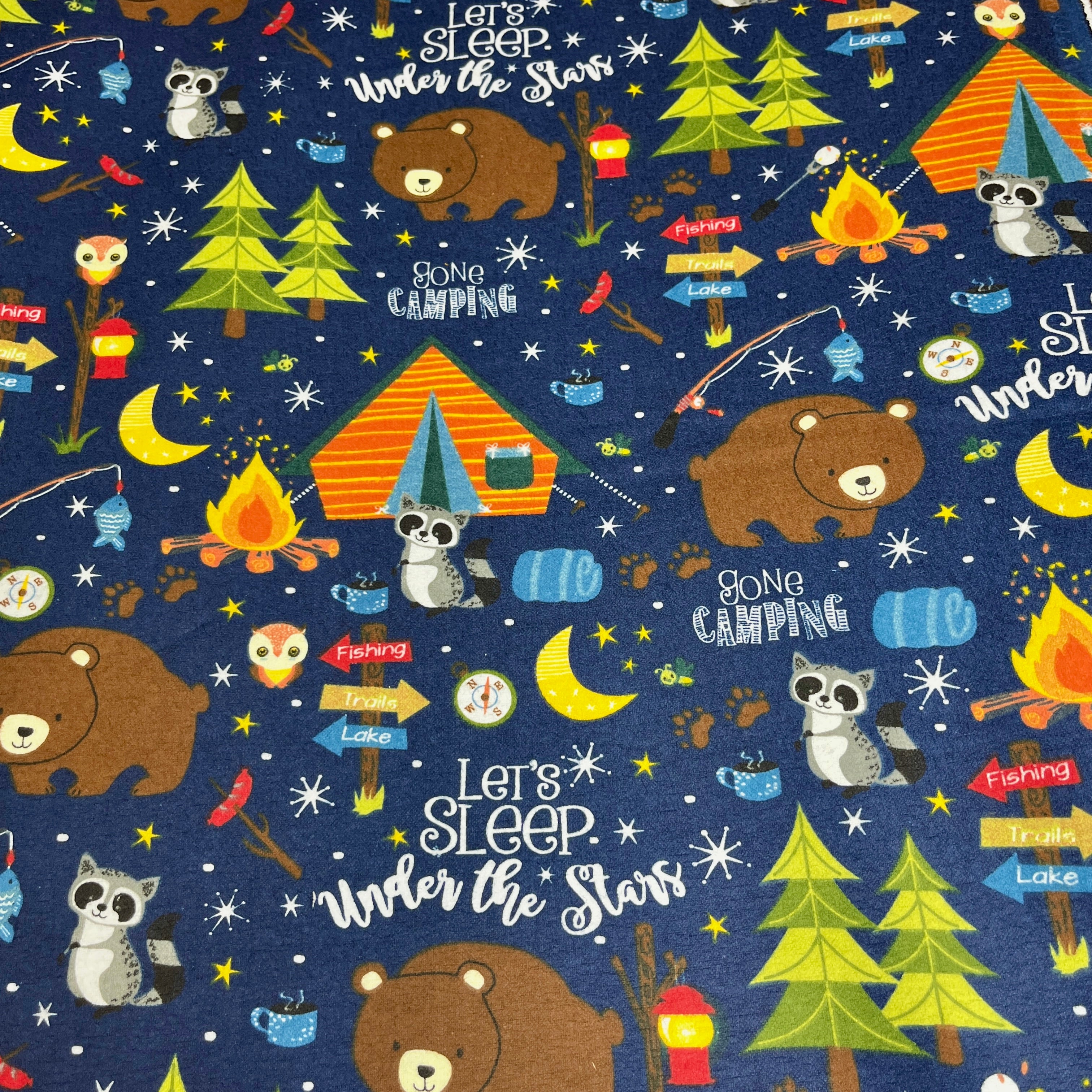 Gone Camping Bear Flannel
