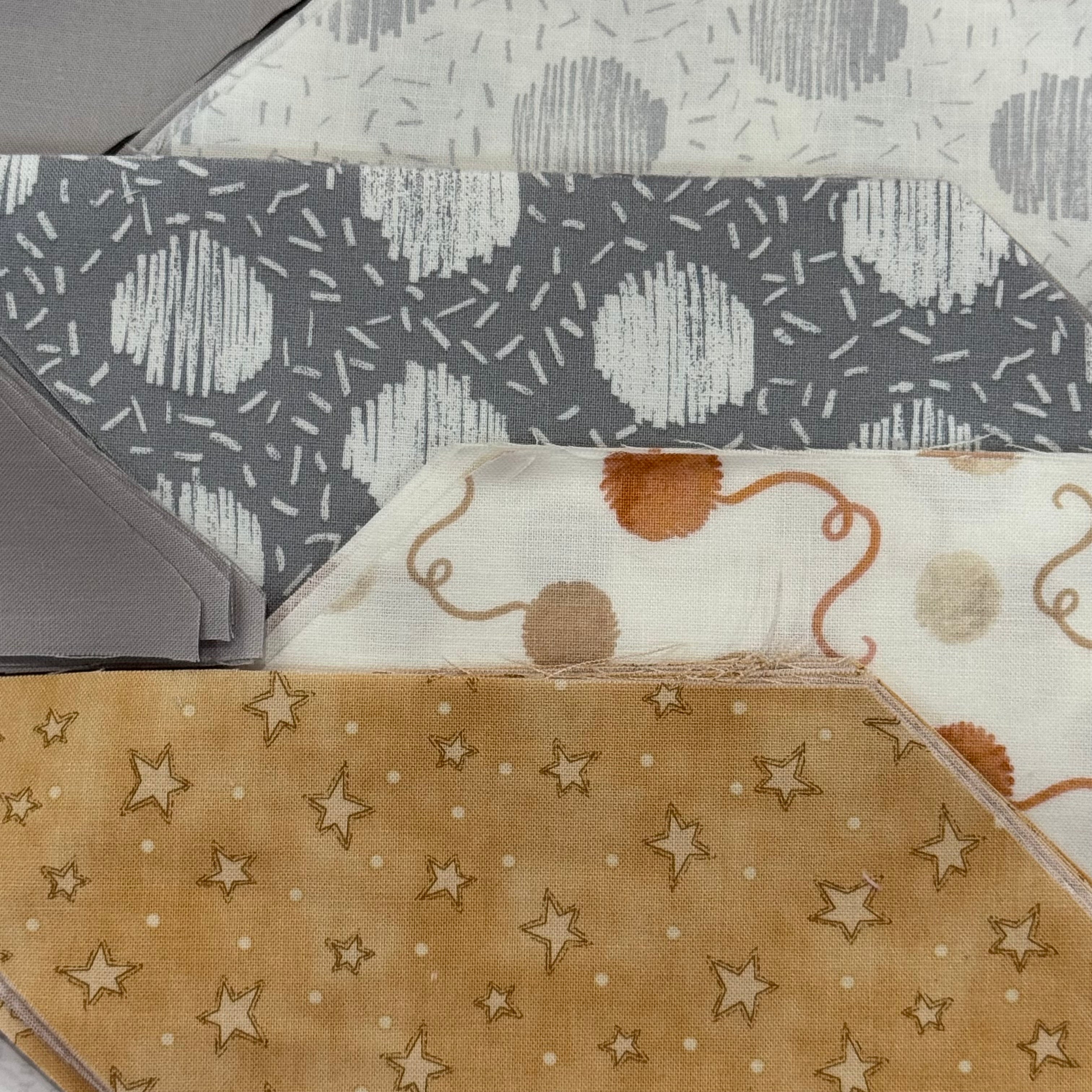 Stars and Dots Chicken Scratch Chevron Quilt Kit
