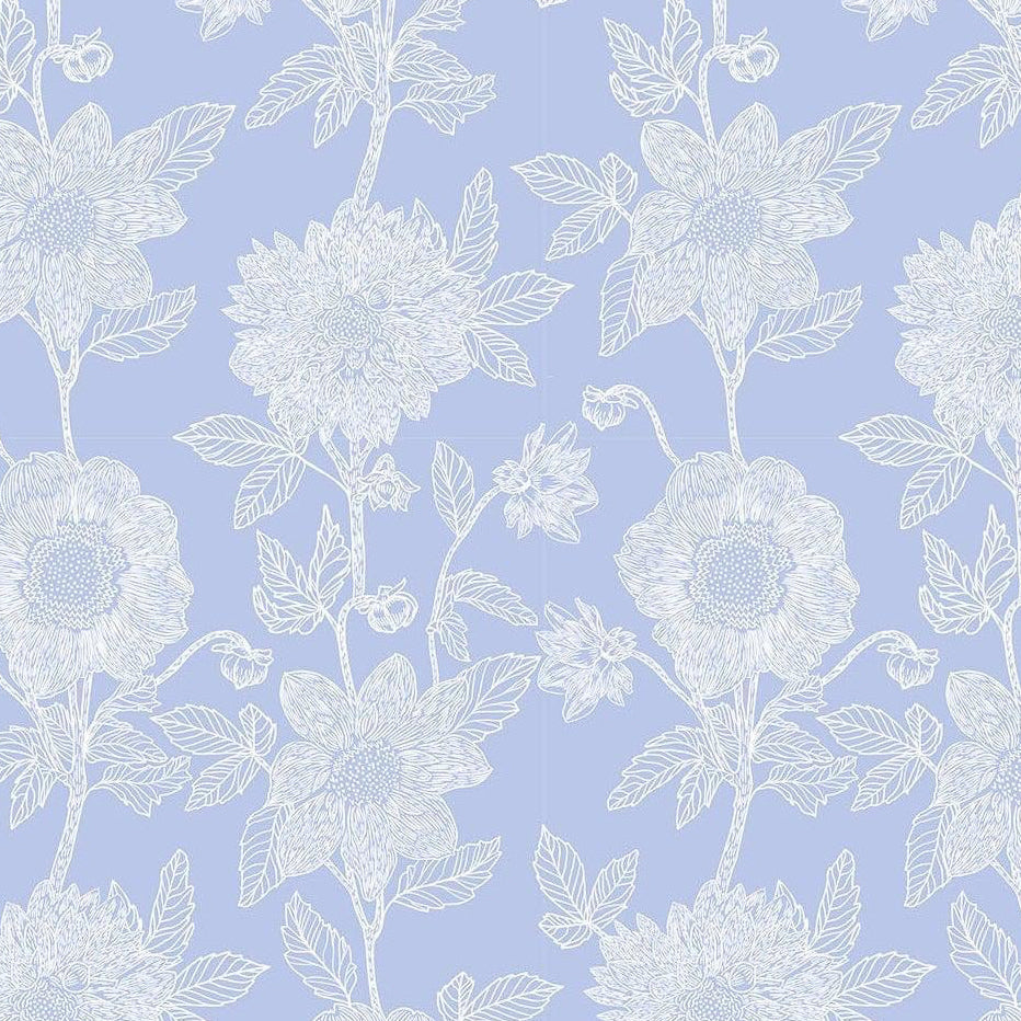 Silhouette Stitched Flower Cornflower
