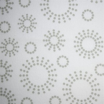 Muslin White with Grey Sunburst Dots
