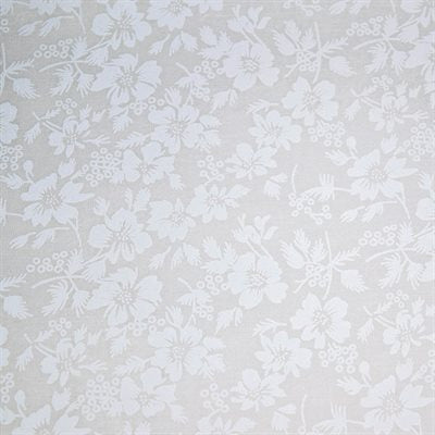Muslin White White on White Floral