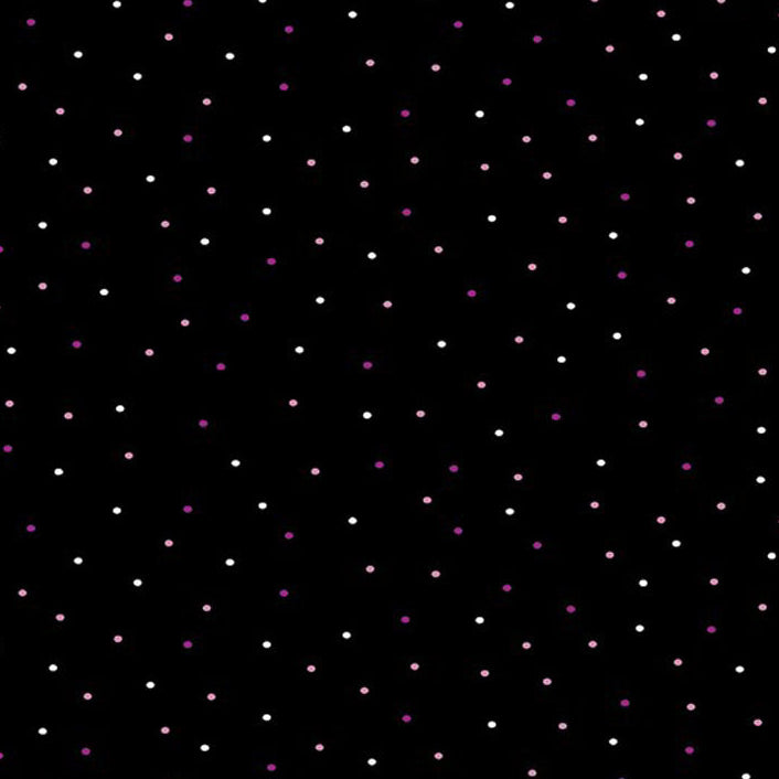 Jacobean Garden - Purple and Black Dots