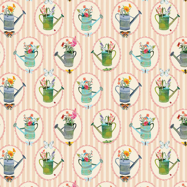 Into the Meadow Watering Can Cameo - Light Rose