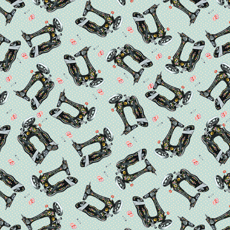 Love and Stitches Sewing Machines - Light Teal