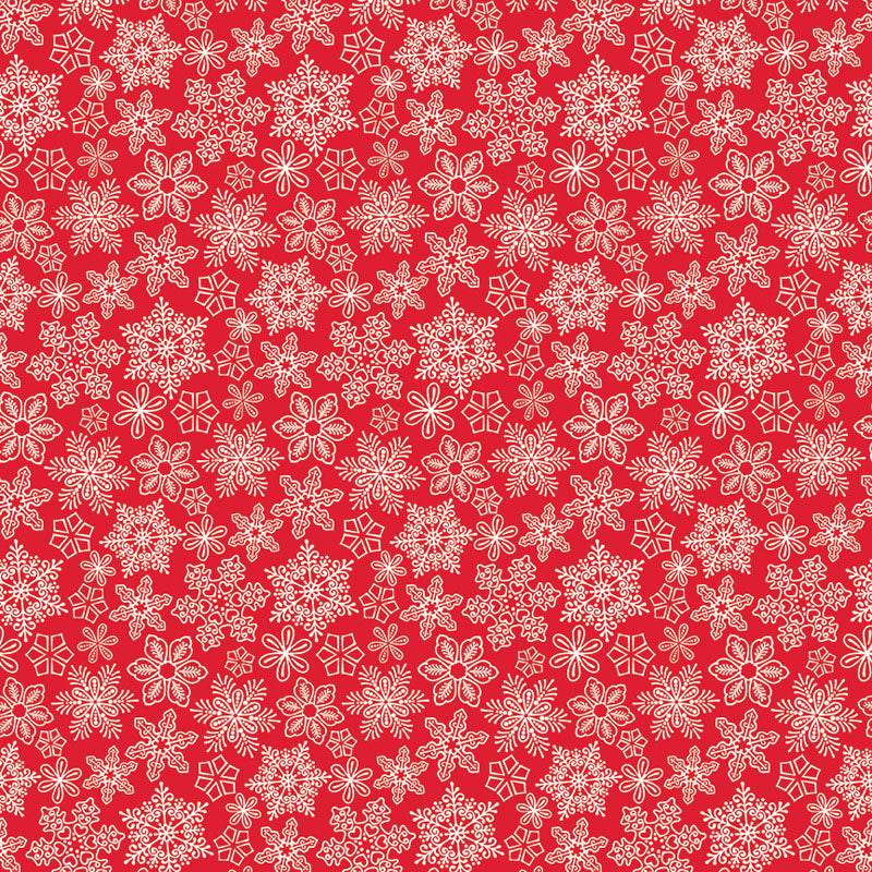 Gingerbread Lane Snowflakes - Red