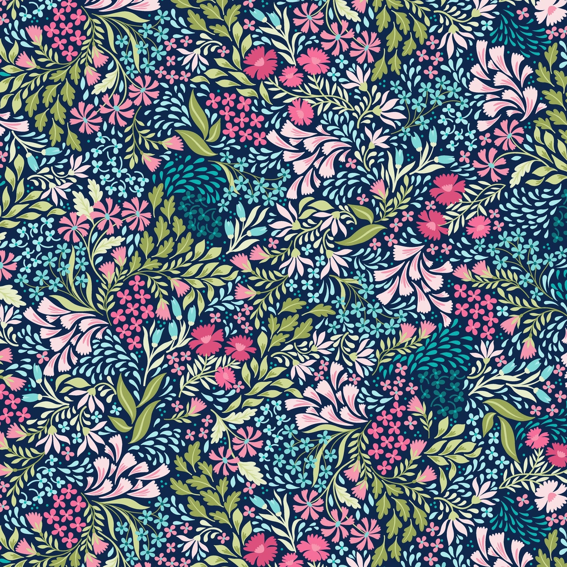Garden Dalliance Promenade - Indigo
