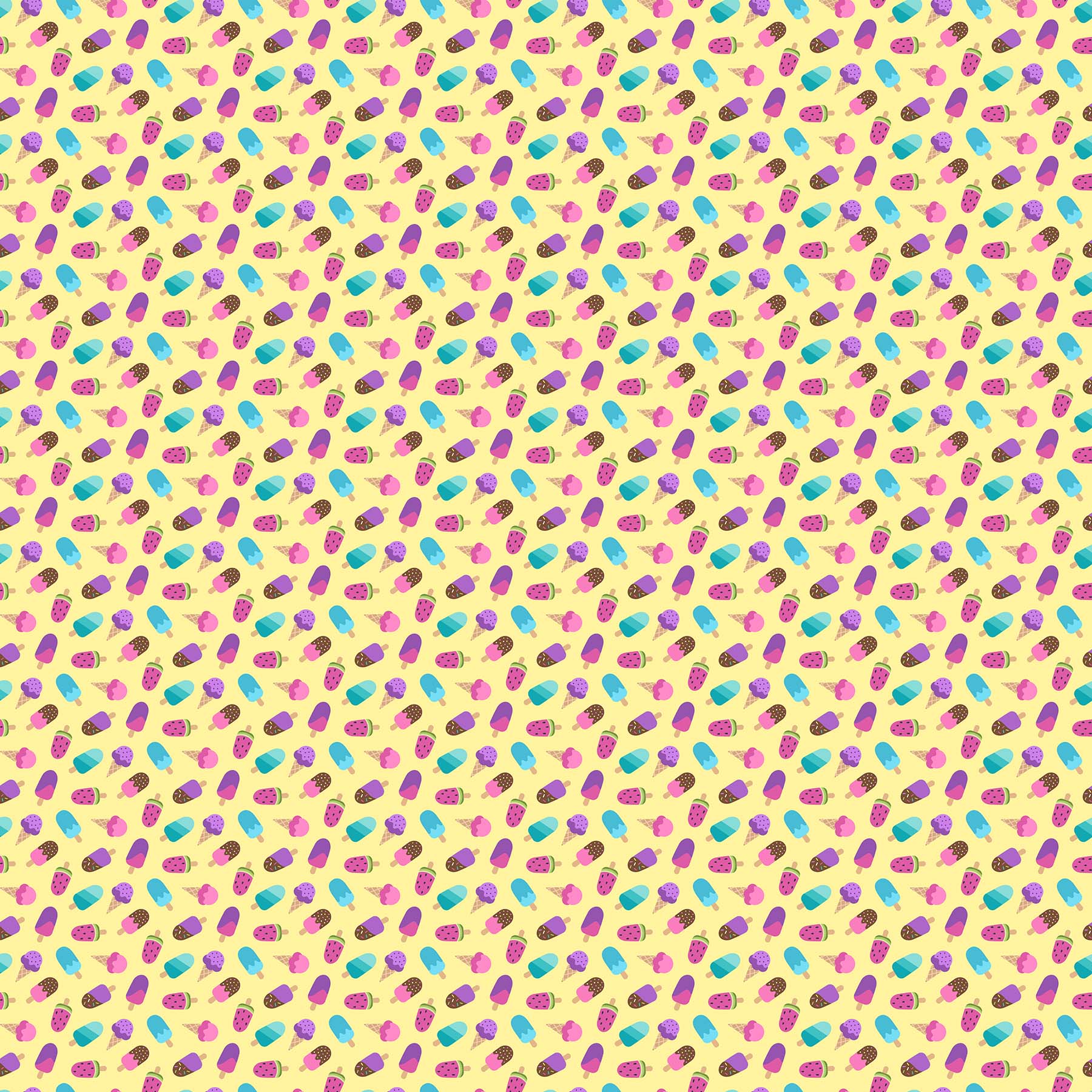 Dreamland - Ice Cream Yellow Multi