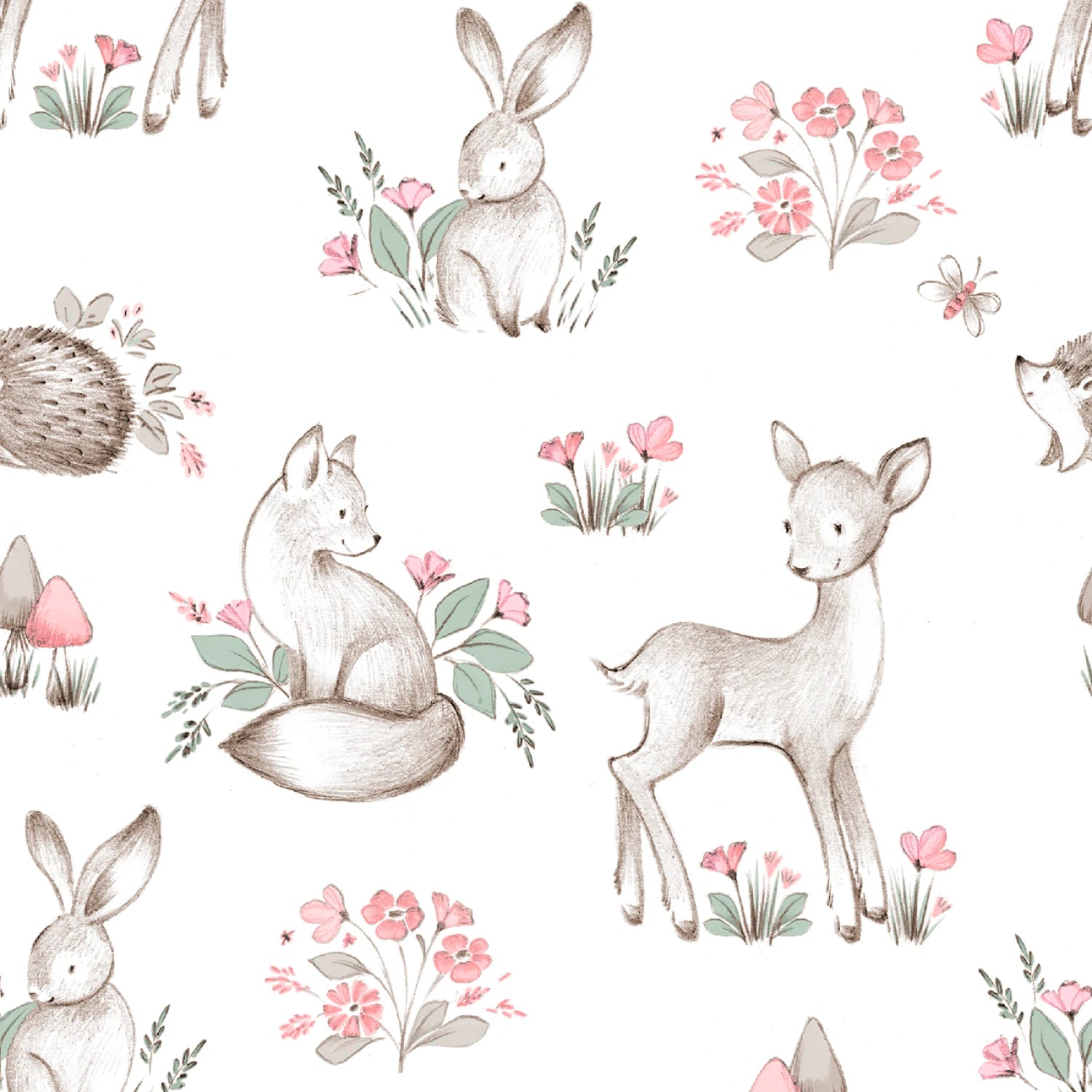 Sweet Woodland Cuddle Crew - White