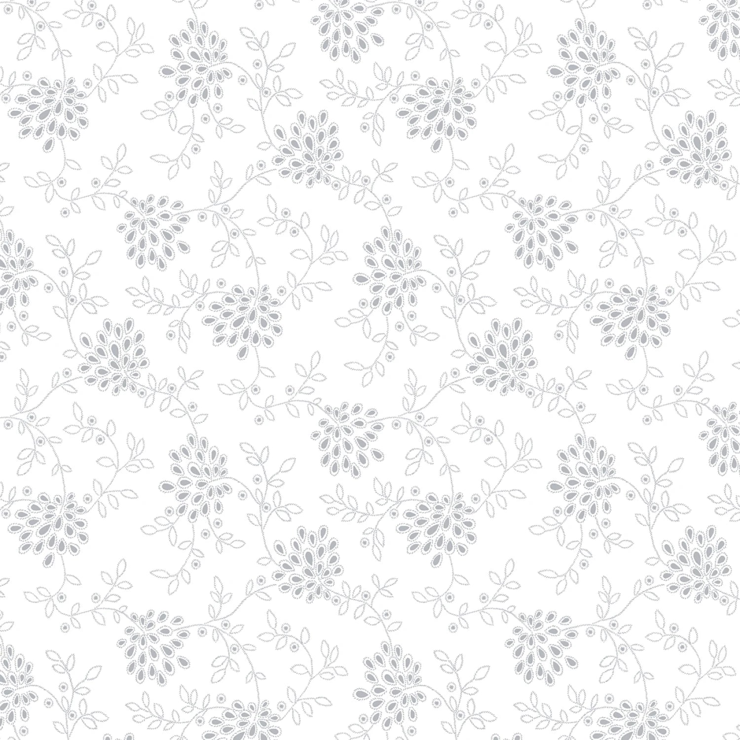 White on White Teardrop Floral