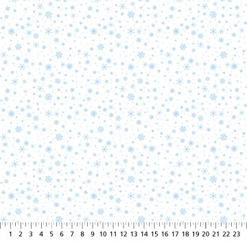 Winter Sports Blue Snowflakes
