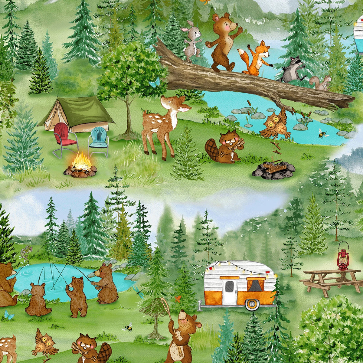 Happy Camper Scenic Camp - Green