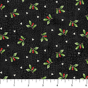 Winter Song Black Holly Leaf Toss