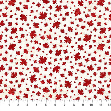 Canadian Classics 3 Medium Leaf Toss - Cream Red