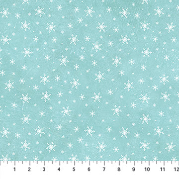 Holly Jolly Turquoise Snow Flakes