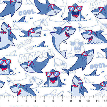 Shark Attack Big Sharks White