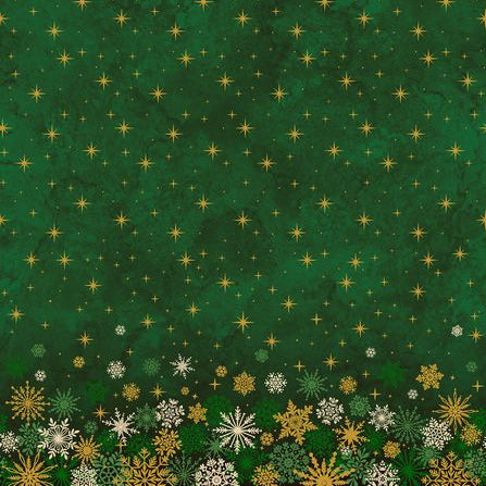 O' Christmas Tree Shimmer Stars Ombre Green Multi