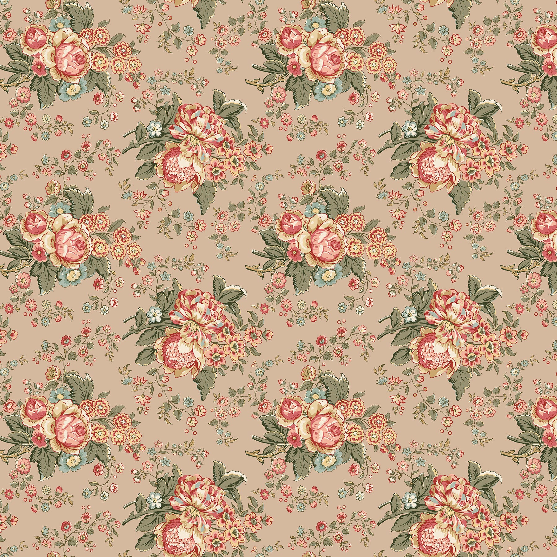 Manoir Antiques Road Show Tan Floral Bouquet