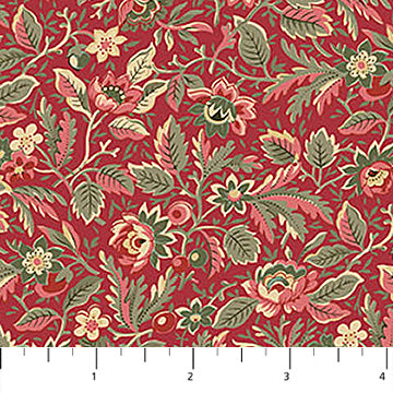 Manoir Antiques Road Show Red Packed Floral