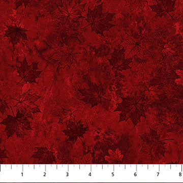 Stonehenge Oh Canada 14 Small Tonal Leave - Dark Red
