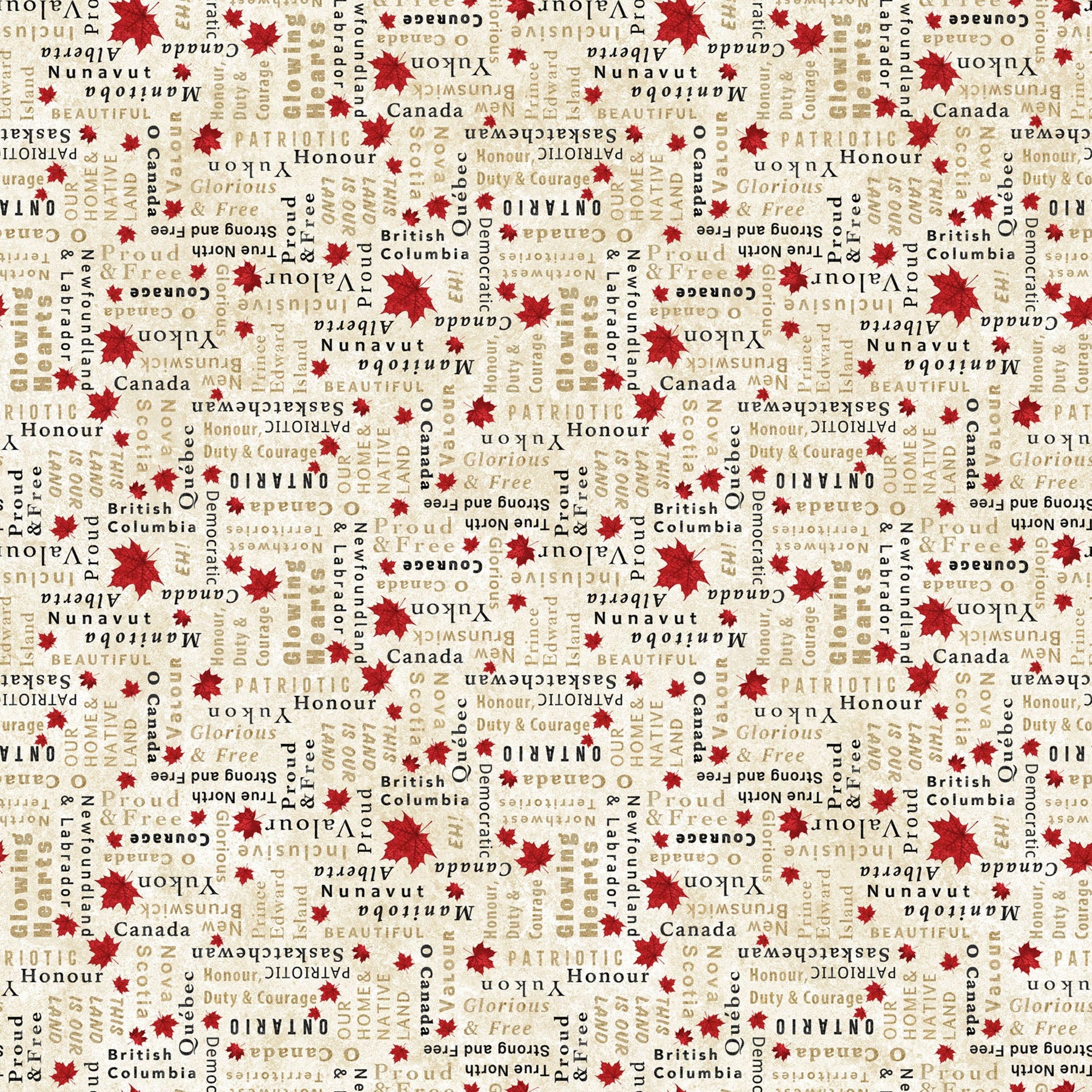 Stonehenge Oh Canada 14 Words - Beige Multi