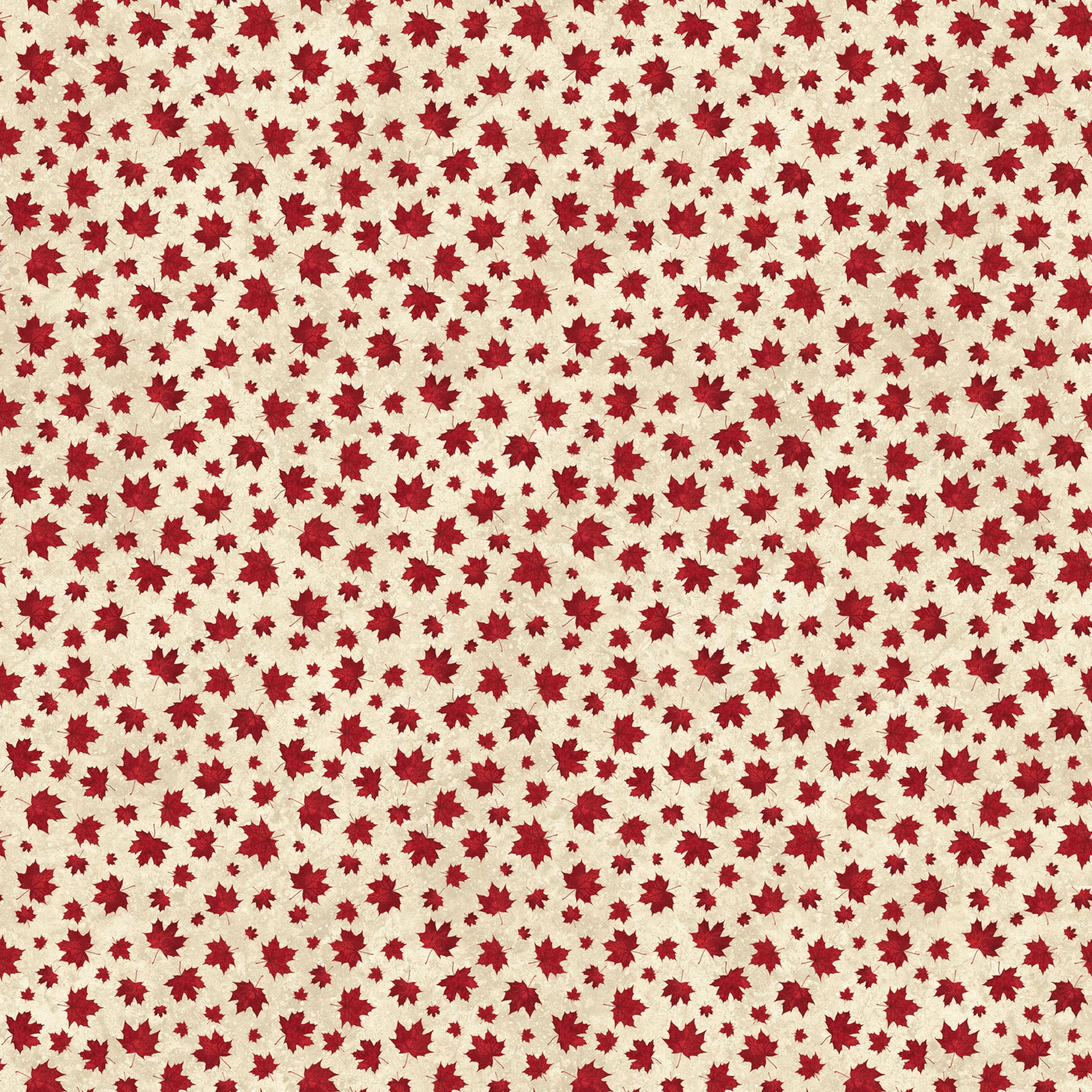 Stonehenge Oh Canada 14 Two Tone Leaves - Beige Red