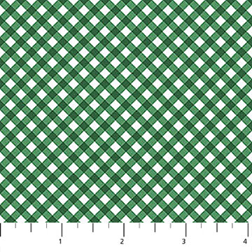 Market Garden Green Diagonal Gingham