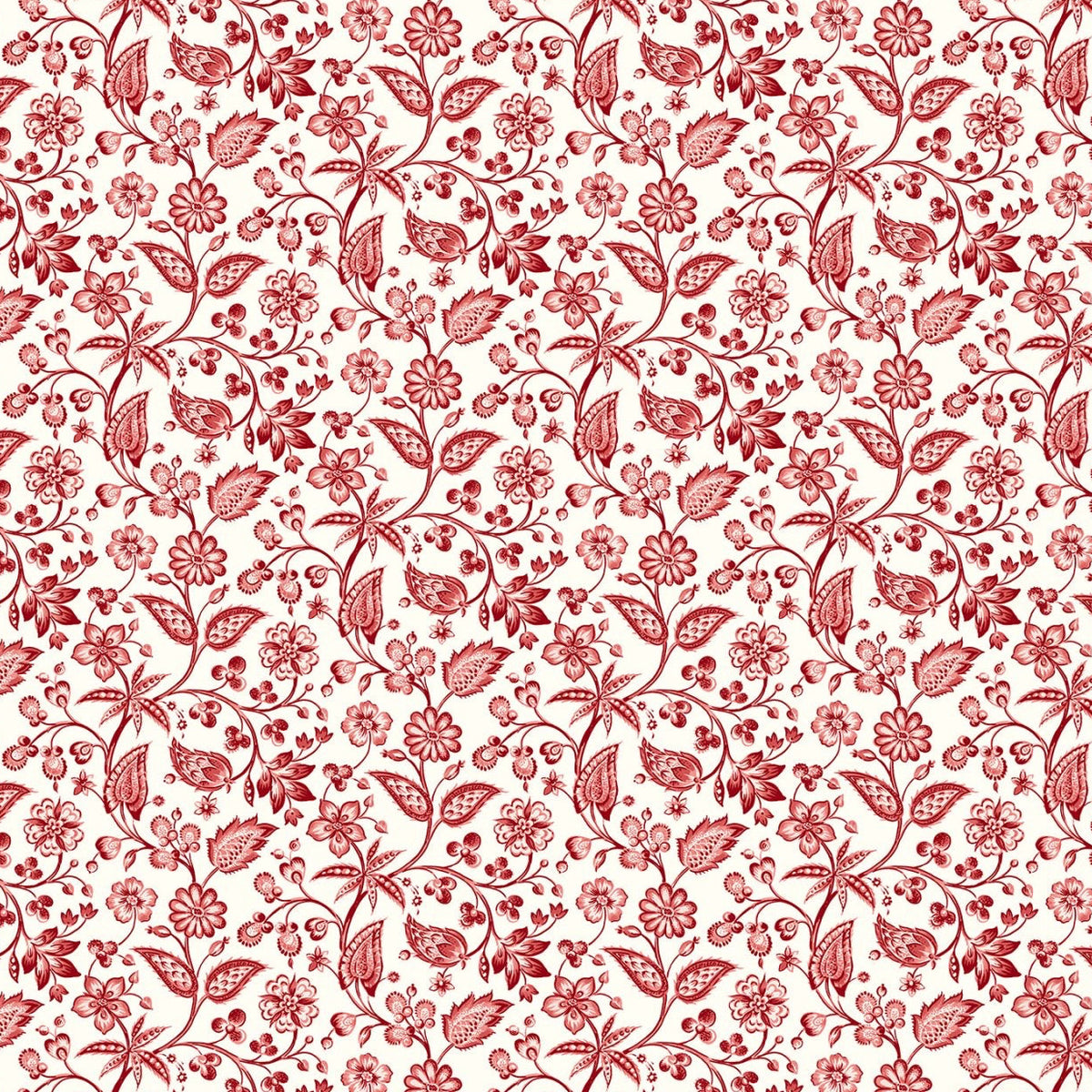 Bordeaux Antiques Roadshow Mini Jacobean Trail - Cream Red