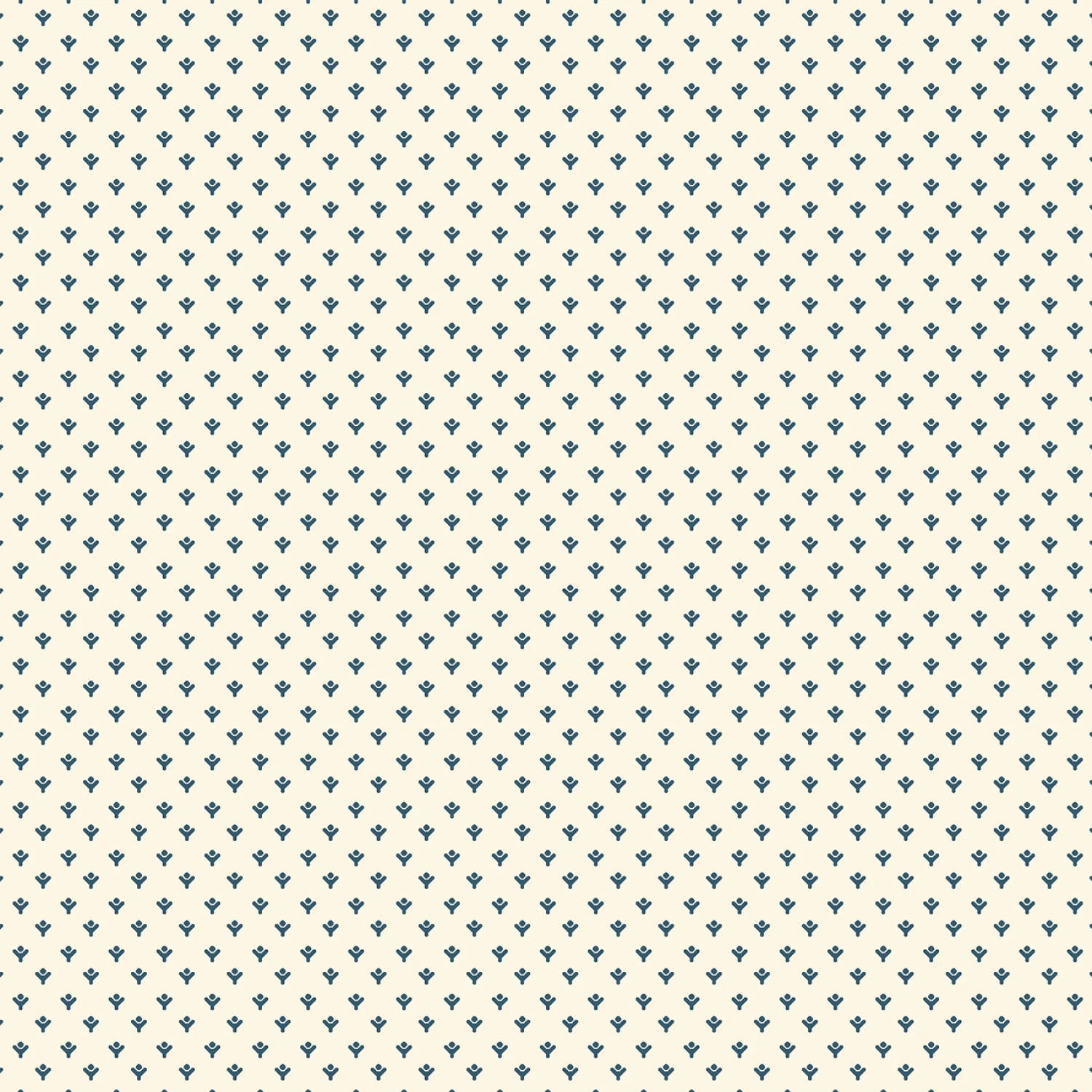 Seasonal Shirtings Tiny Bud - Blue