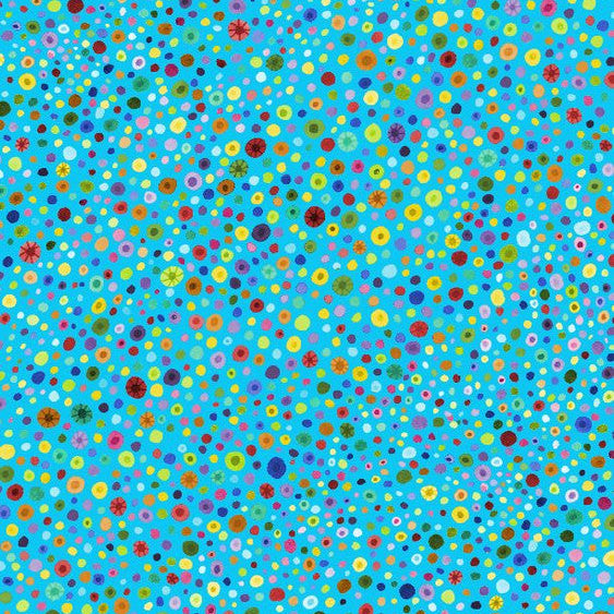 Hello Angel Glass Beads Light Blue Multi - 108" Wideback