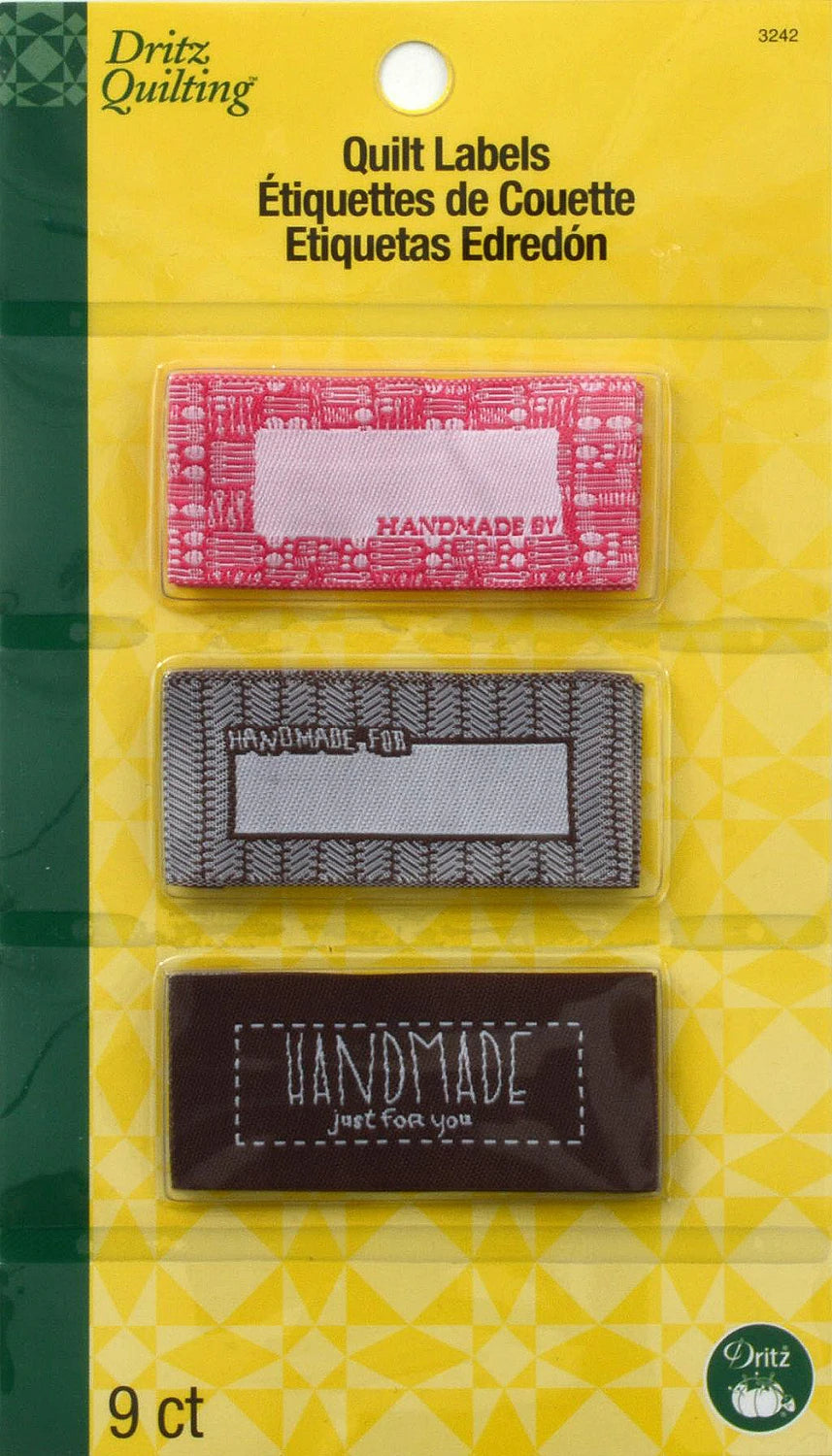 Dritz Quilting - Sew In Embroidered Quilt Labels - Handmade