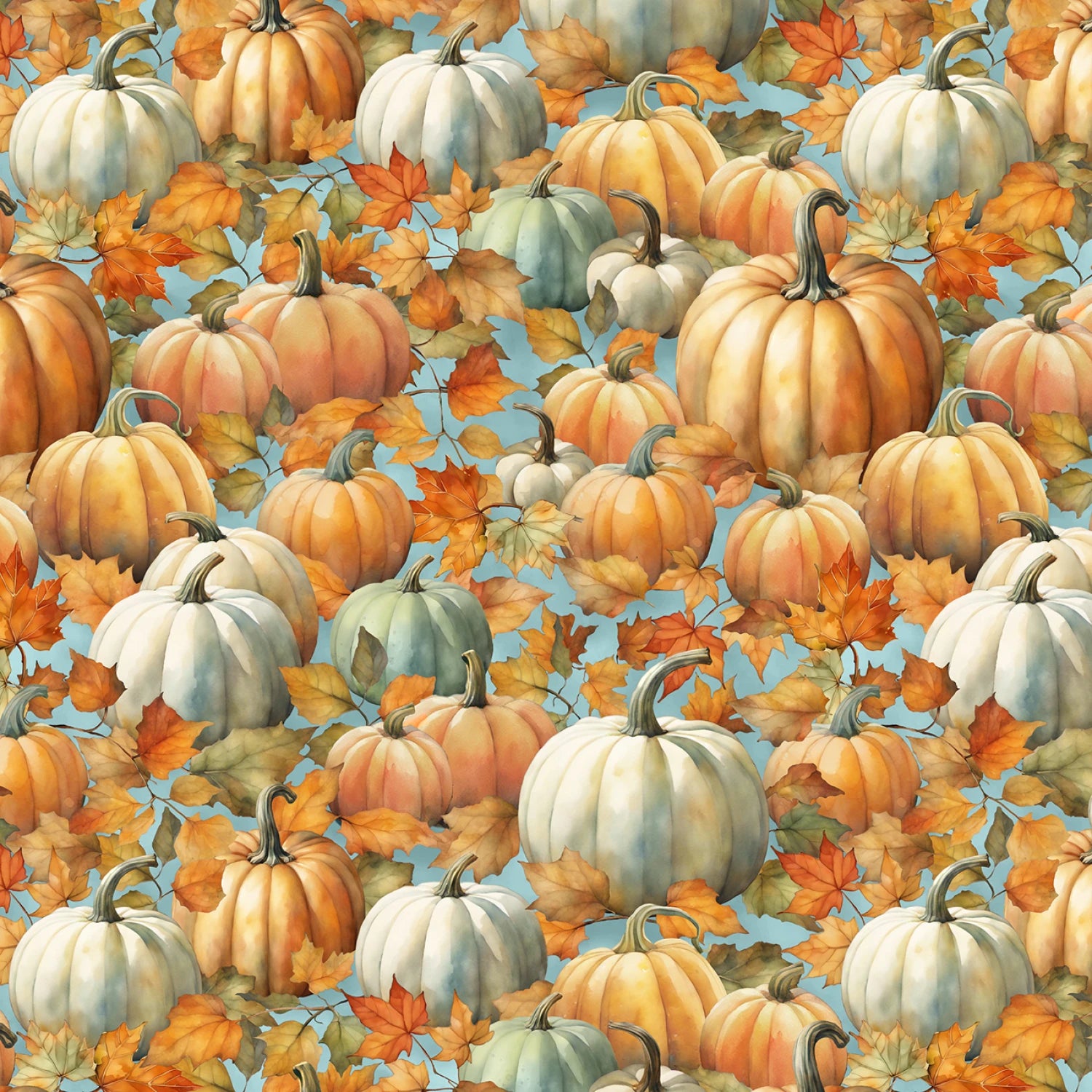 Glorious Fall Blue Pumpkins